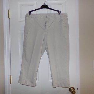 Bandolino Capri Pants, Maureen, Size 14, Khaki